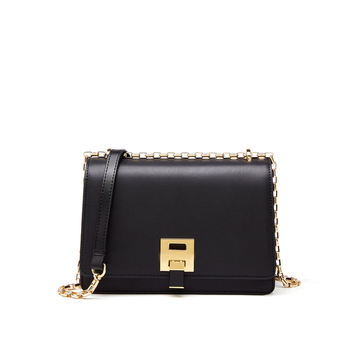 柏雅图boyatu潮酷风范二层牛皮小包包简约百搭斜跨包女真皮时尚单肩包