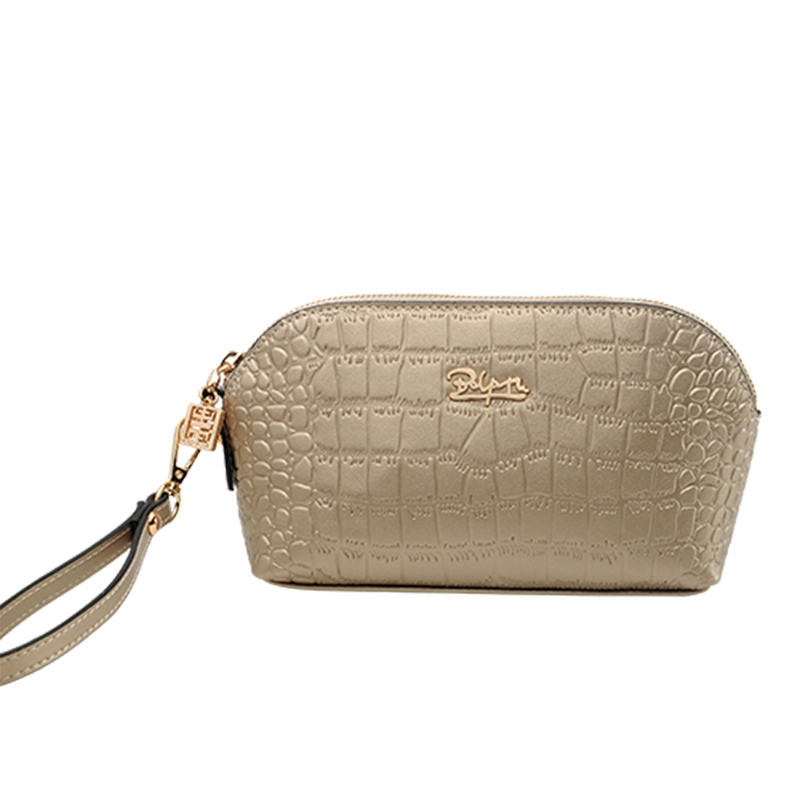 柏雅图（Boyatu）手拿包女时尚款简约百搭鳄鱼纹牛皮女士钱包