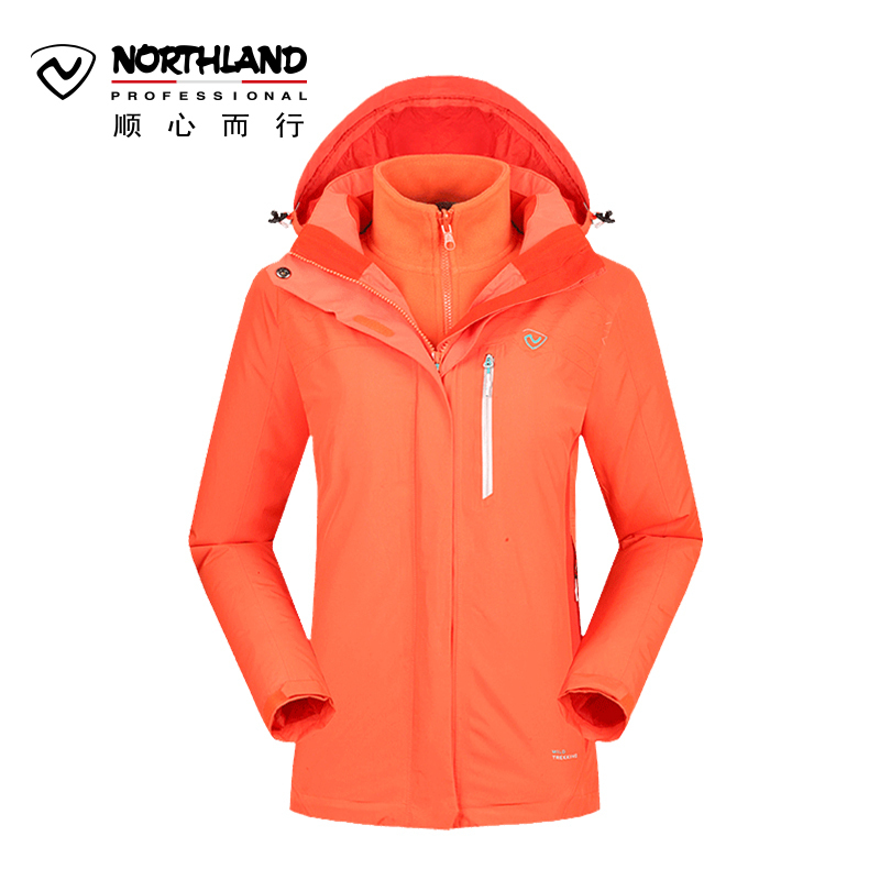 诺诗兰NORTHLAND2016户外秋冬冲锋女三合一两件套防风衣