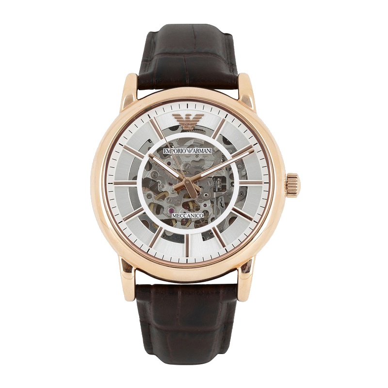 阿玛尼EMPORIO ARMANI 男士手表全自动机械表镂空 新款男士机械表 AR1983