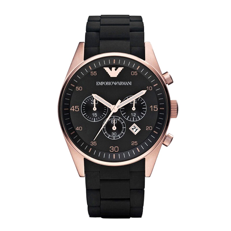 阿玛尼（ARMANI）手表非机械时尚玫瑰金经典硅胶 AR5906