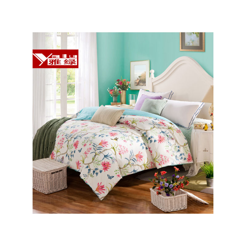 雅绿 家纺 纯棉活性磨毛单被套单品全棉加厚被罩单件