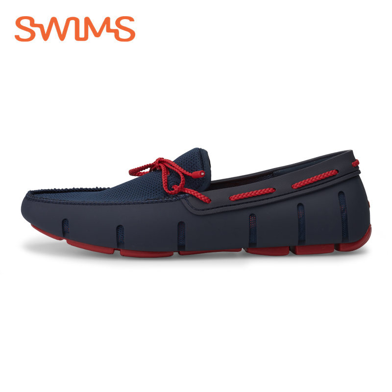 SWIMS BRAIDED LACE LOAFER 春夏新款男士低帮休闲商务男鞋 轻便防水透气