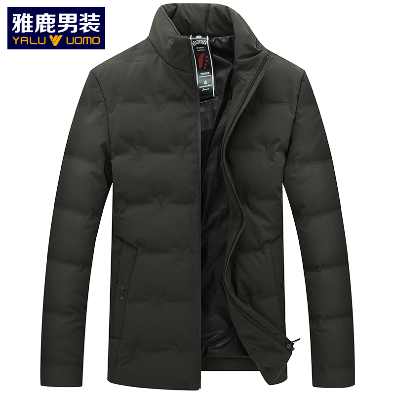 雅鹿男装冬季新款羽绒服男短款立领简约时尚百搭外套 S42EDYA00025