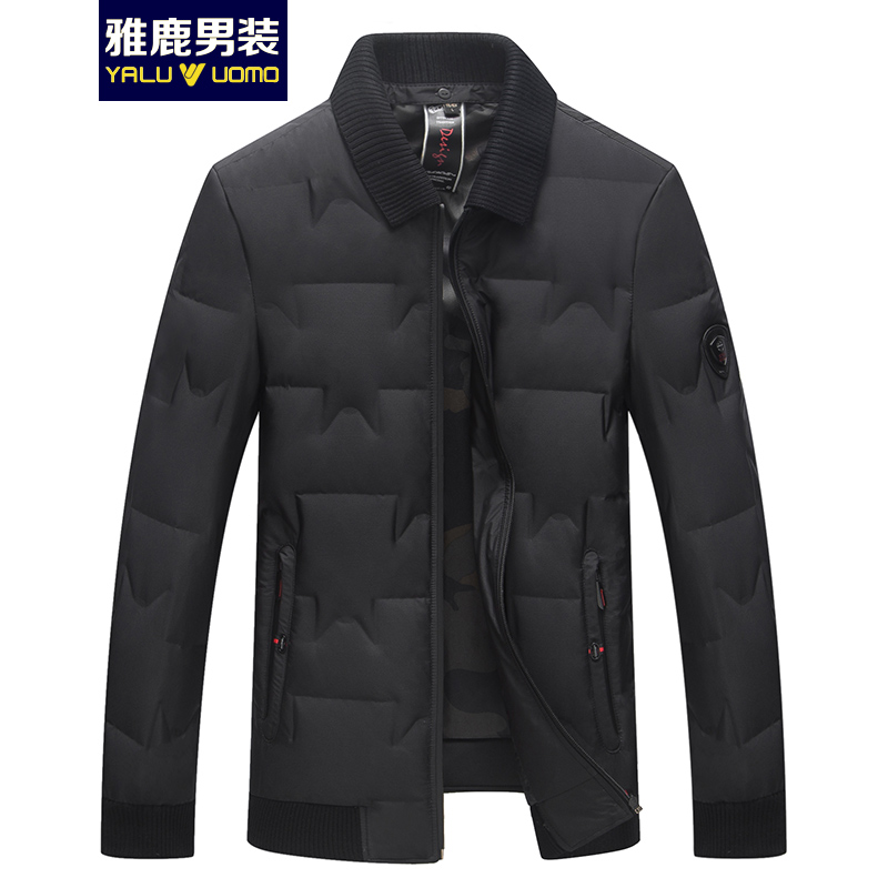雅鹿男装2018冬季新品防风保暖男士羽绒服L18872