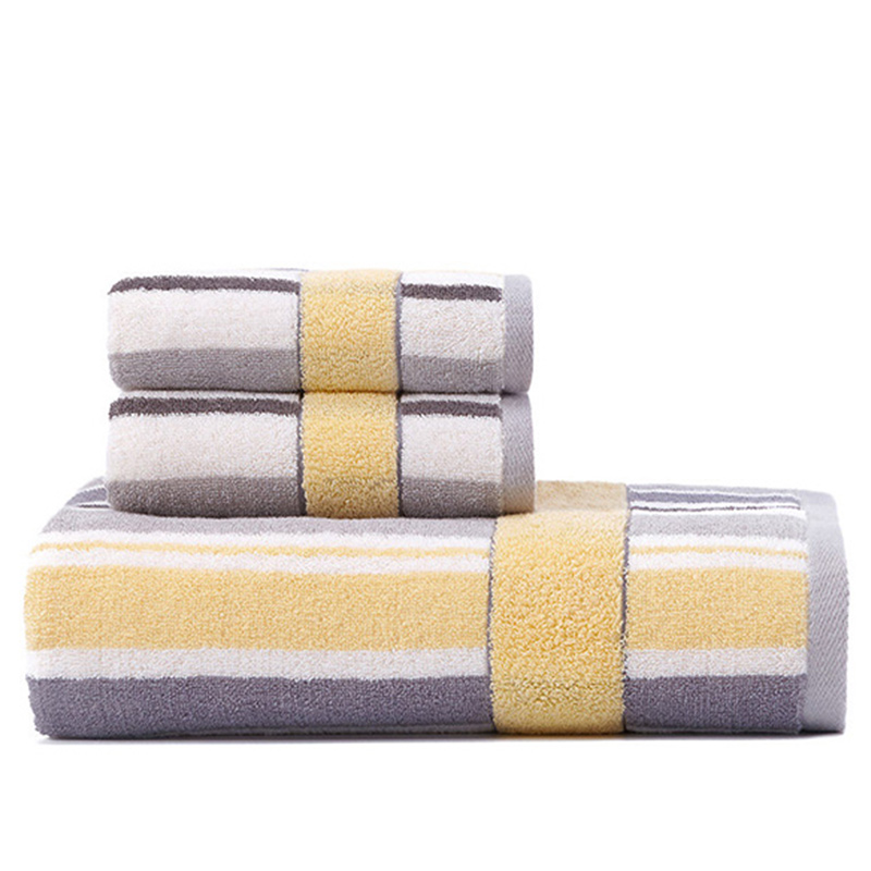 洁丽雅3件套纯棉强吸水舒适柔软浴巾毛巾组合（多色可选）