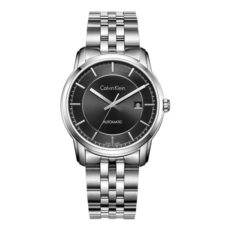 Calvin Klein黑盘钢带男士手表机械表K5S34141