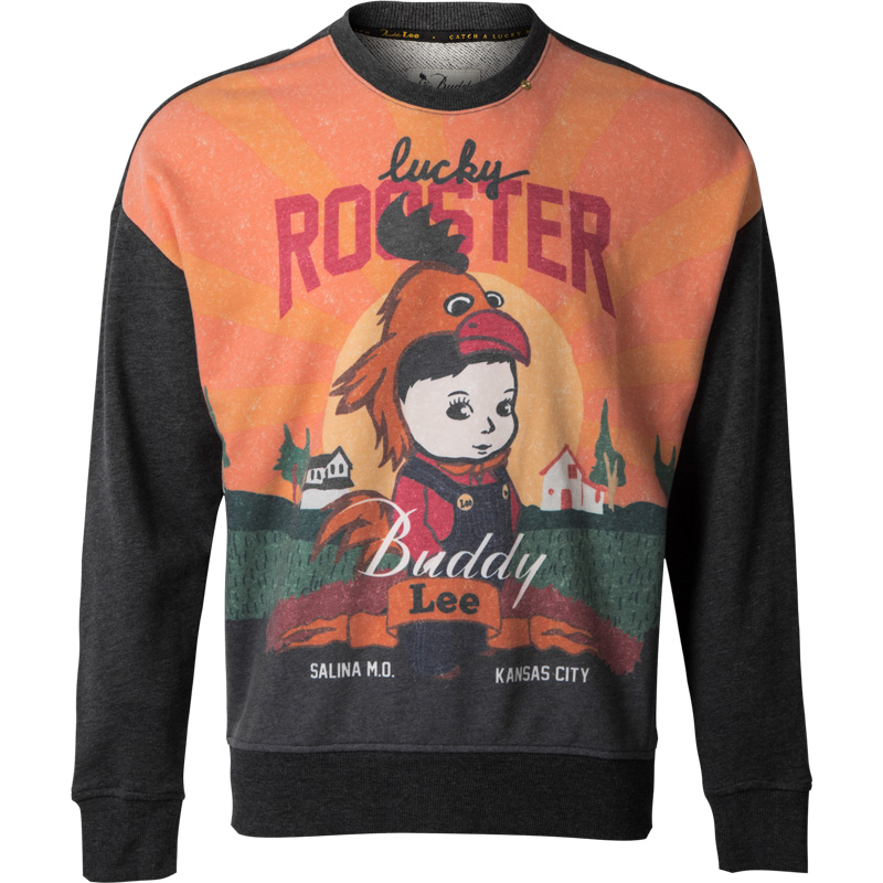 Lee男装 秋季卡通人物图案套头卫衣 L25014L71G7M