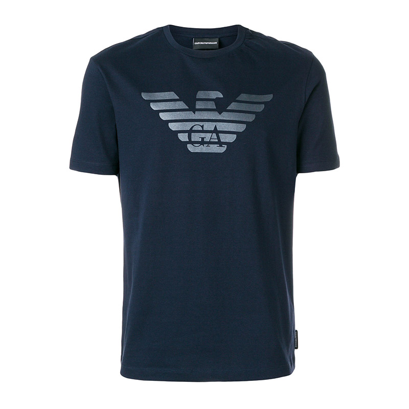 Emporio Armani/安普里奥阿玛尼 海军蓝平纹男士针织纯棉短袖T恤#3Z1T88 1J00Z 0922