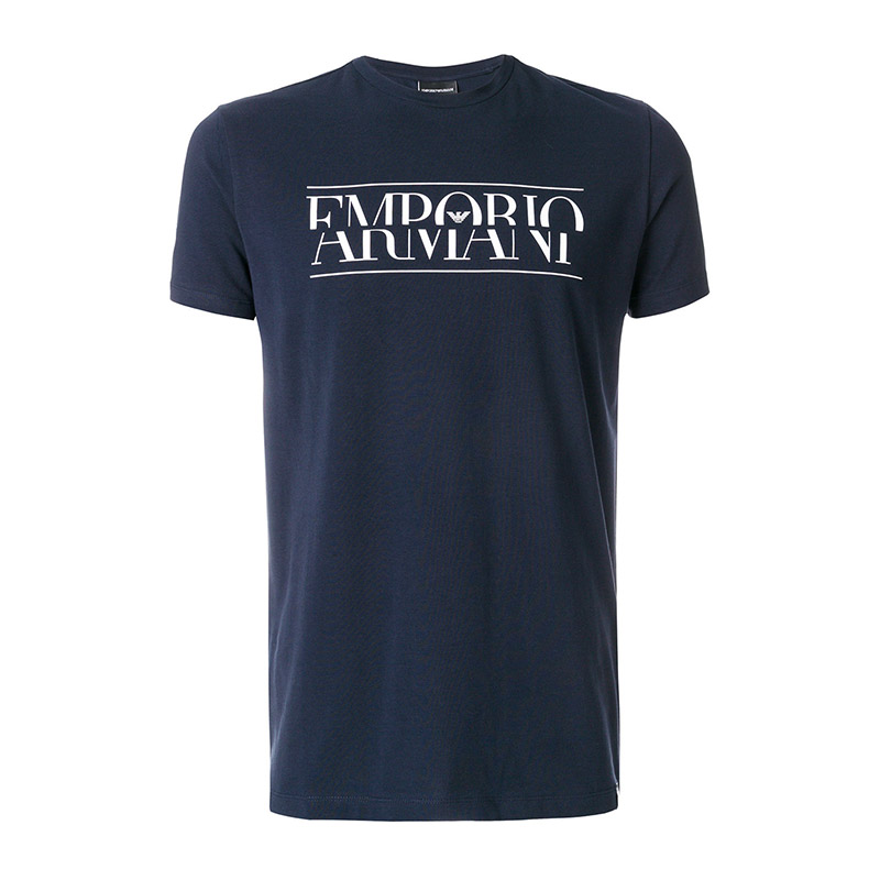 Emporio Armani/安普里奥阿玛尼 logo印花棉质混纺男士T恤#3Z1T86 1J0AZ 0922