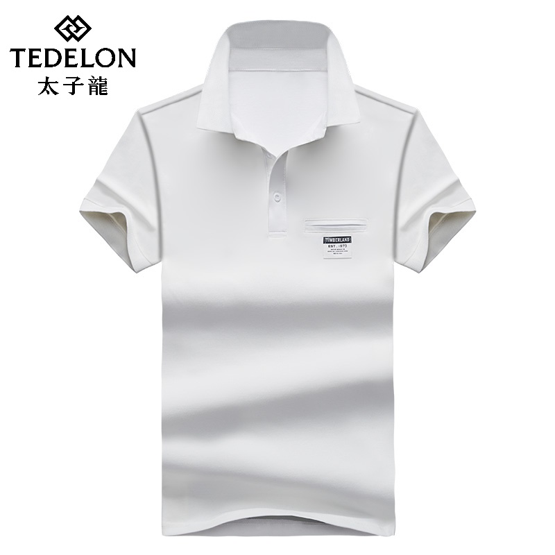 太子龙2018短袖T恤 短袖Polo衫夏季新款男士潮牌修身刺绣潮流男