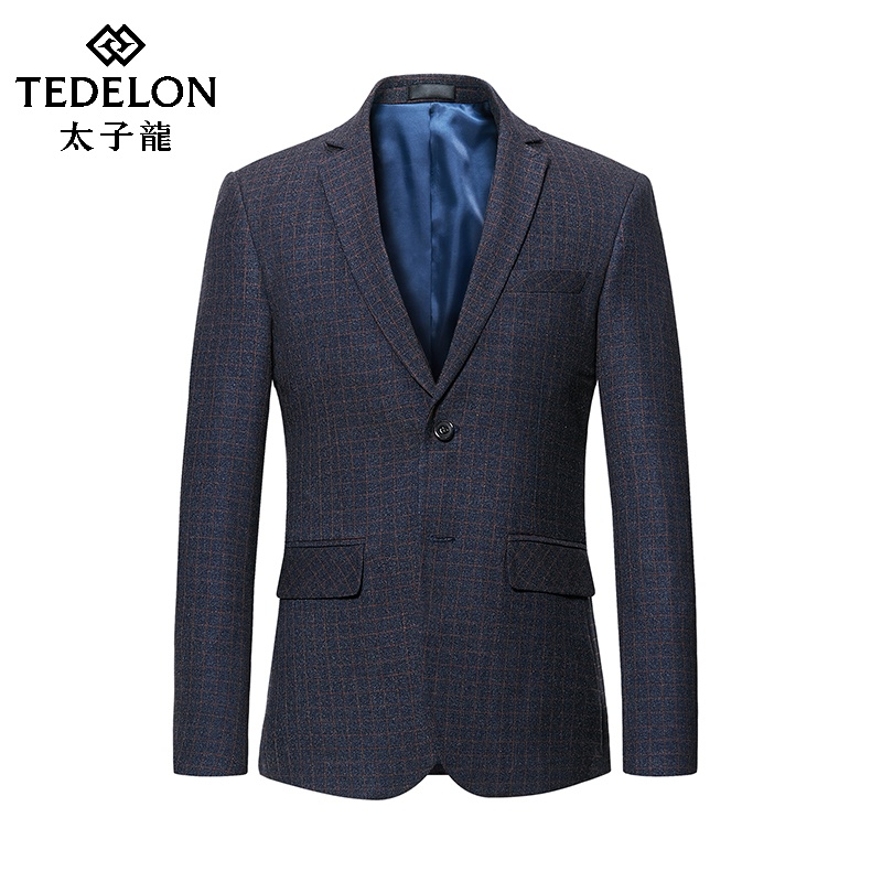 太子龙男士商务休闲西装青年时尚修身小西服