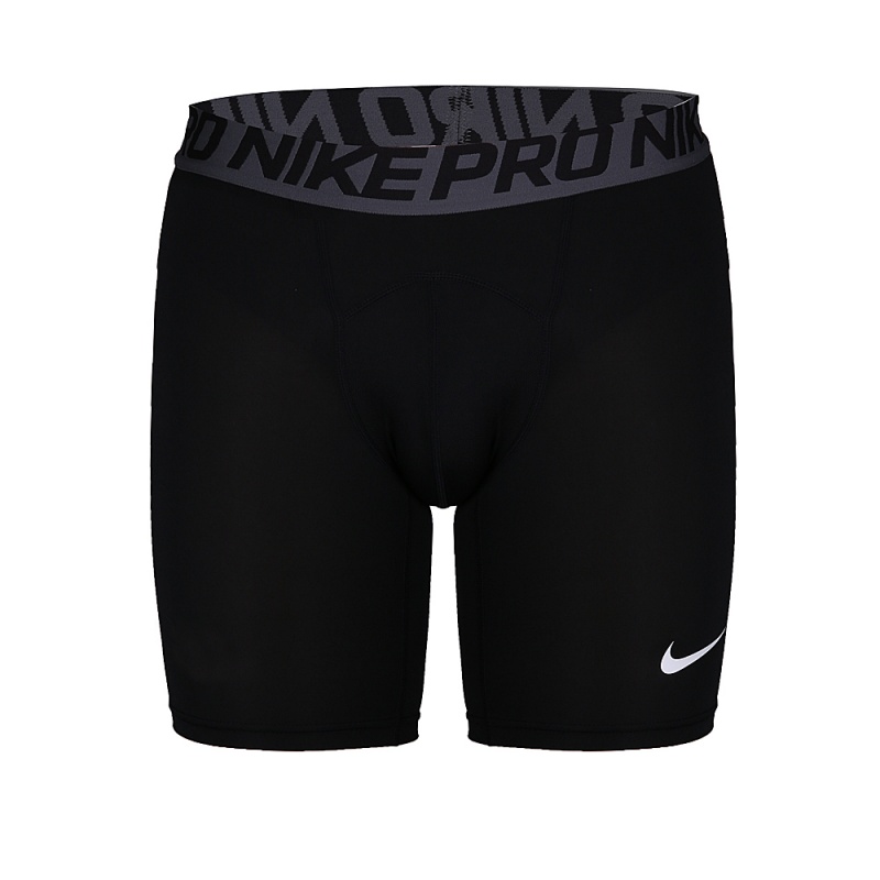 Nike/耐克 pro 白勾黑色男紧身训练跑步针织运动短裤