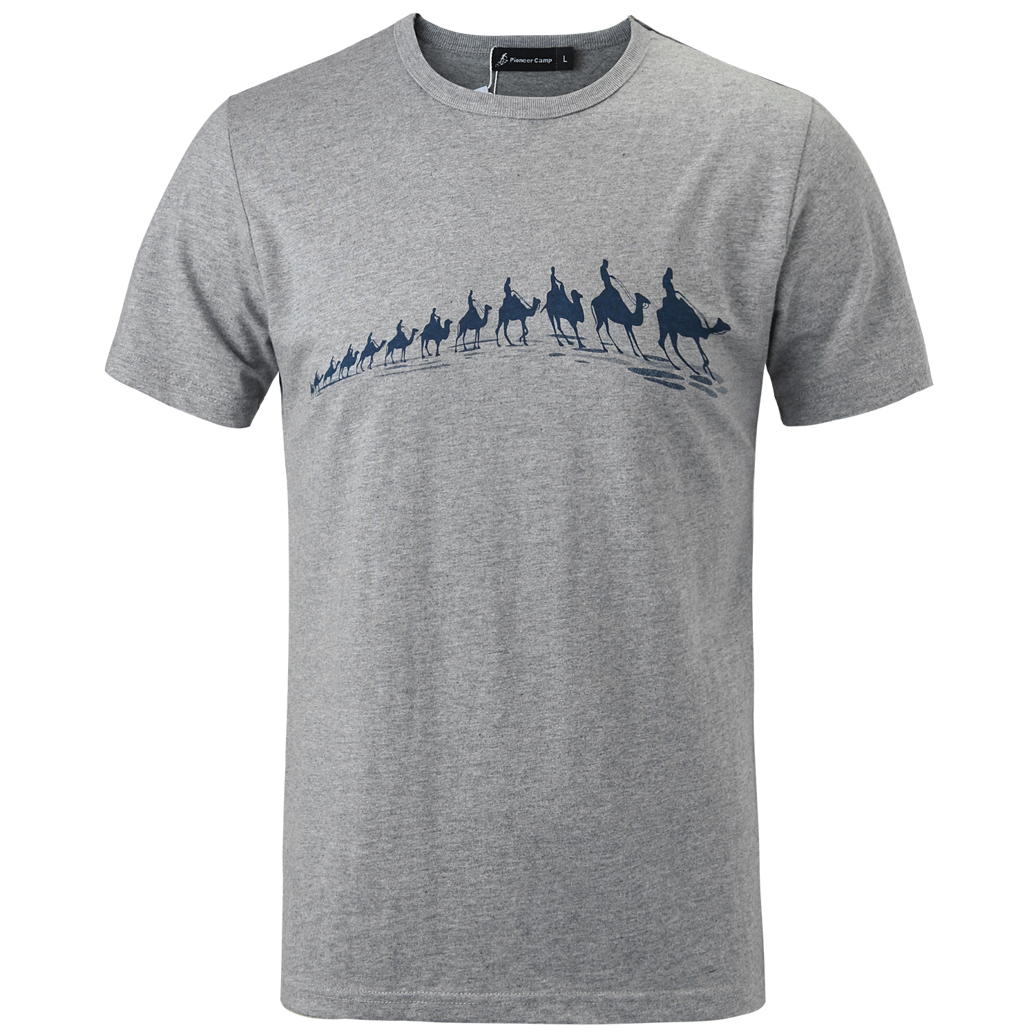 拓路者 夏季圆领短袖T恤男纯棉 骆驼印花半袖 休闲体恤衫宽松小衫