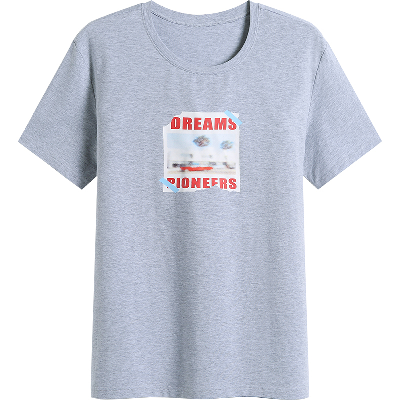 夏季短袖t恤男圆领2018新款纯棉印花半袖打底衫拓路者潮流上衣服