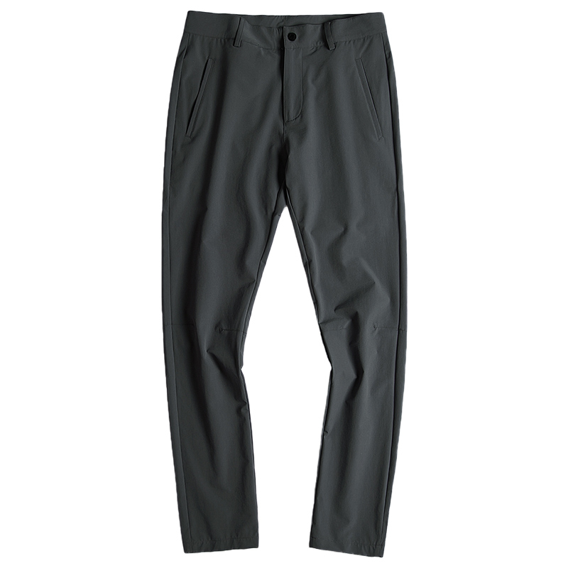 拓路者 休闲裤男春秋纯色弹力长裤薄款透气速干青年百搭直筒裤