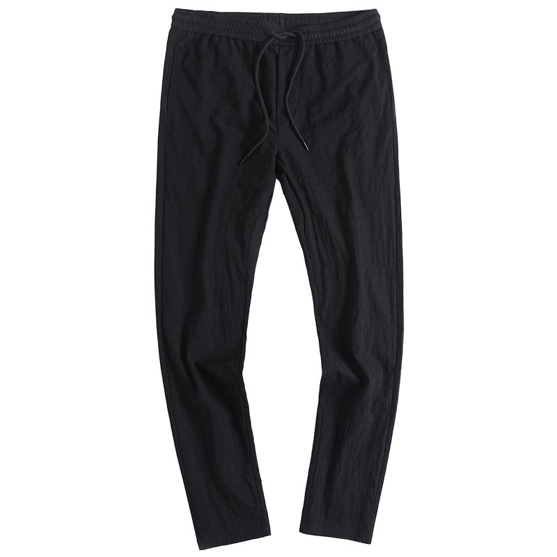 拓路者夏季轻薄九分裤男修身弹力休闲裤青年跑步运动透气9分男裤