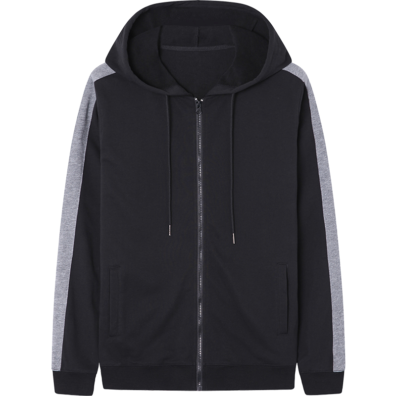 拓路者男士外套春秋2018新款潮拼色帅气运动休闲连帽卫衣百搭夹克