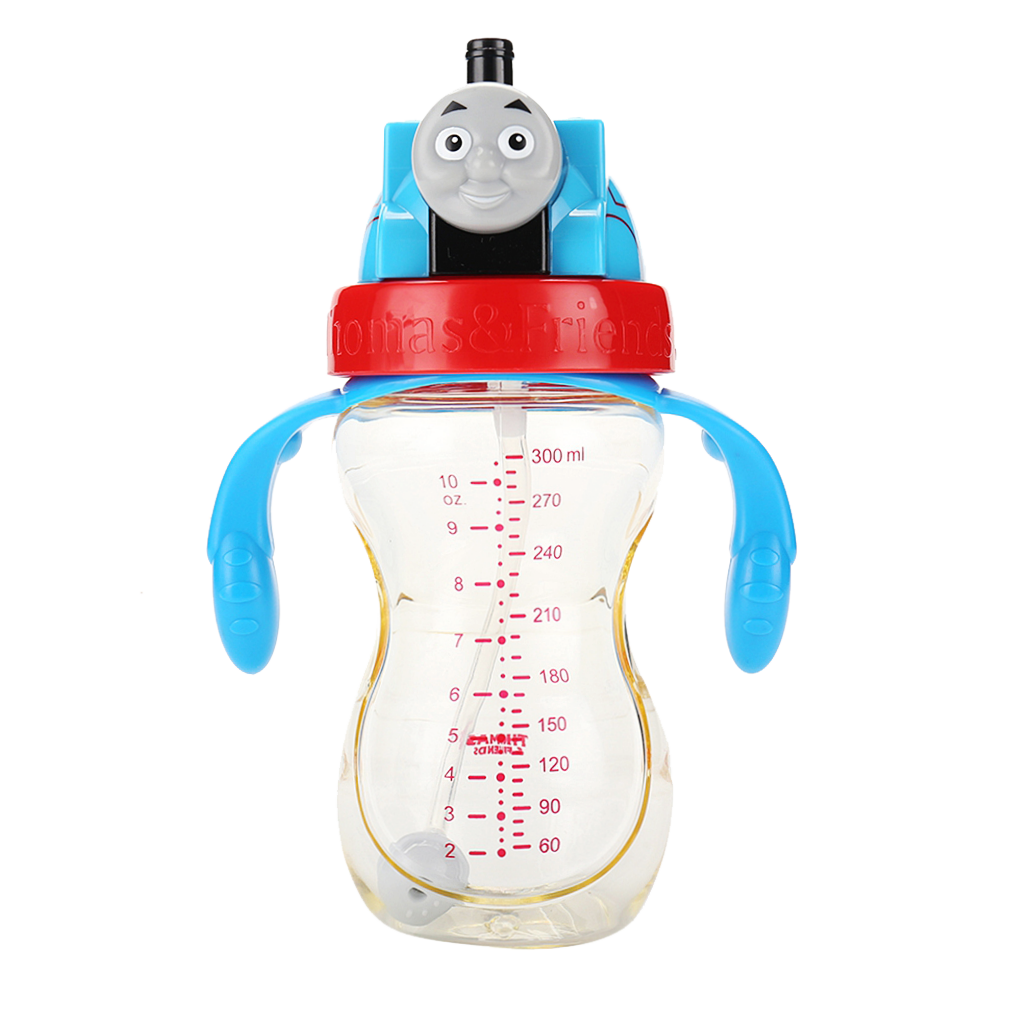 托马斯和朋友(Thomas&Friends)儿童水杯3D卡通双柄PA吸管杯宝宝小火车300ML