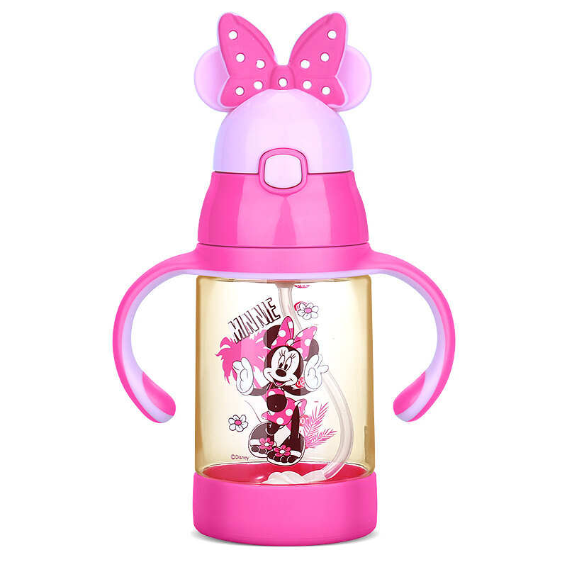 迪士尼（Disney）儿童水杯夏季宝宝吸管杯PPSU幼儿水杯宝宝学饮杯350ML-370ML
