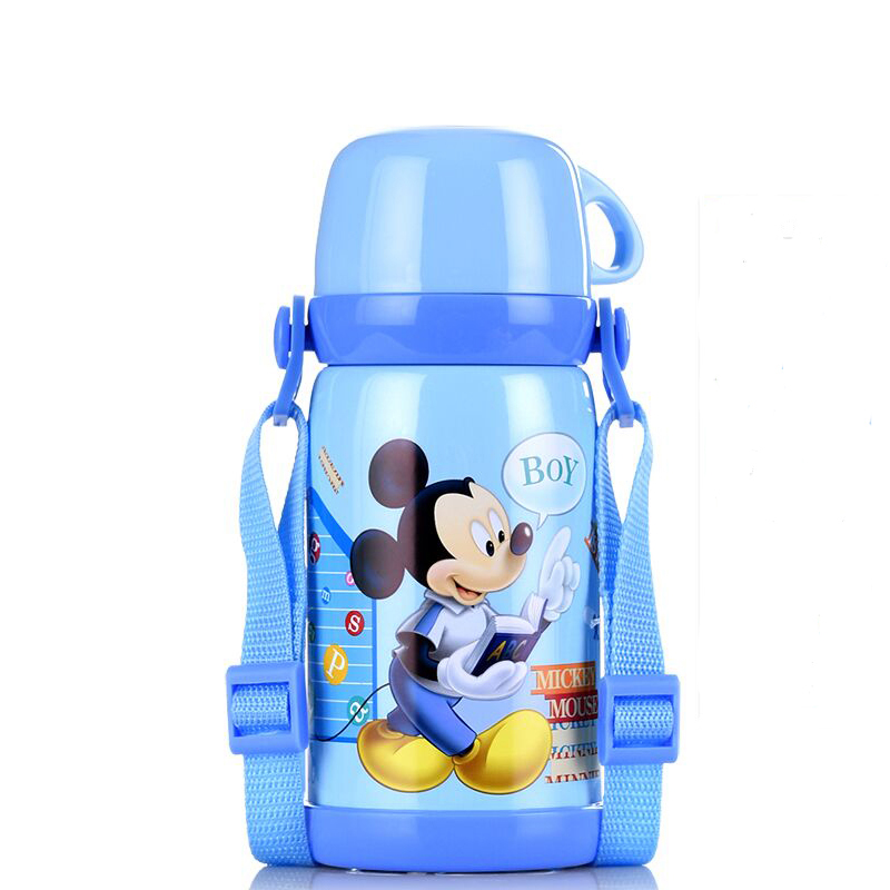 迪士尼（Disney）迪士尼儿童保温杯防漏直饮保温壶不锈钢防摔小学生喝水壶带盖宝宝水杯600ML
