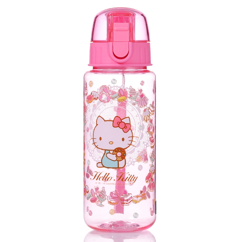 HelloKitty（凯蒂猫）弹跳盖儿童水杯可爱卡通学生夏季水壶女孩直饮随手杯幼儿园500ML