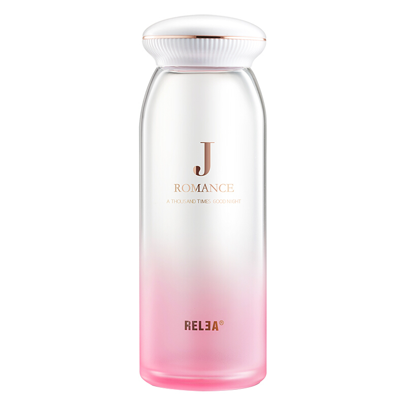 物生物(RELEA) 贝壳玻璃杯便携玻璃可爱清新创意随手杯460ml