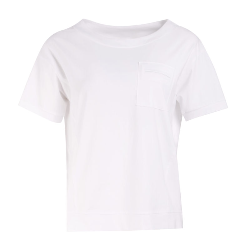 晚白 新款简约纯色显瘦减龄套头上衣短袖T恤衫
