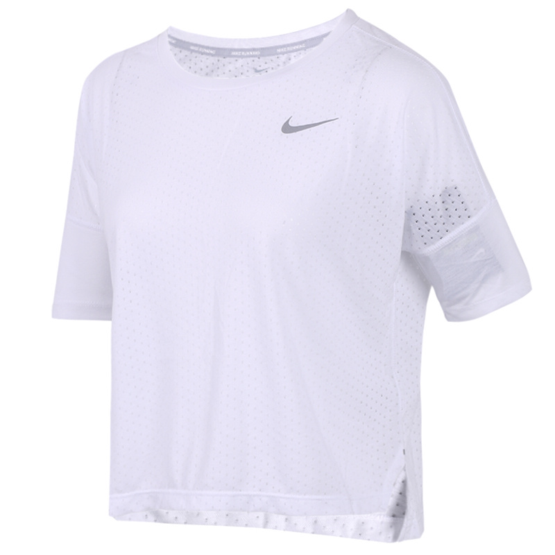 Nike耐克女上衣跑步短袖针织t恤衫890994-100