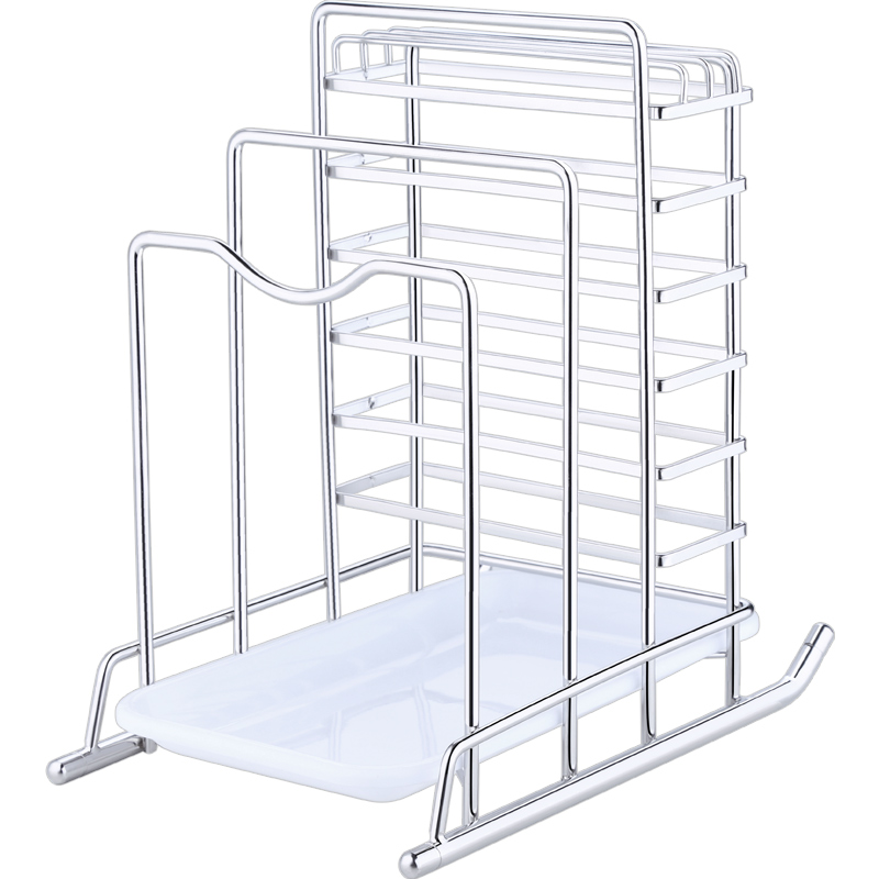 刀具收纳架304不锈钢厨房砧板架案板置物架刀座刀架锅盖架接水盘