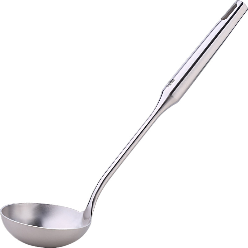 德国炒菜勺锅勺304不锈钢大汤勺家用厨房汤壳盛汤盛粥勺加厚长柄