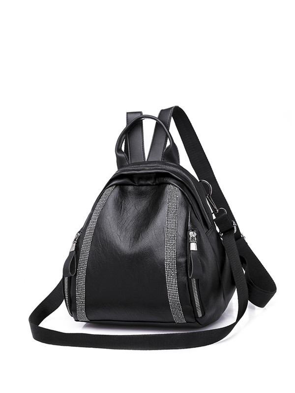 花花公子PLAYBOY 时尚背包休闲双肩包女小韩版书包包潮百搭软皮简约2018新款