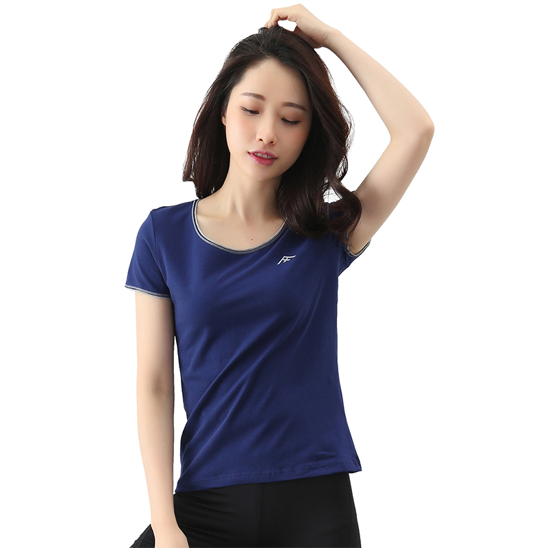 极地火夏户外清新显瘦女款短袖T恤纯棉透气舒适时尚休闲圆领T恤DXT301