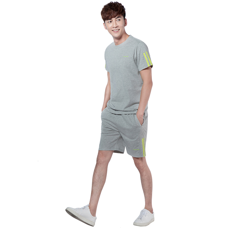极地火 速干运动套装男夏季户外短袖五分裤健身跑步服薄款透气宽松YDY111