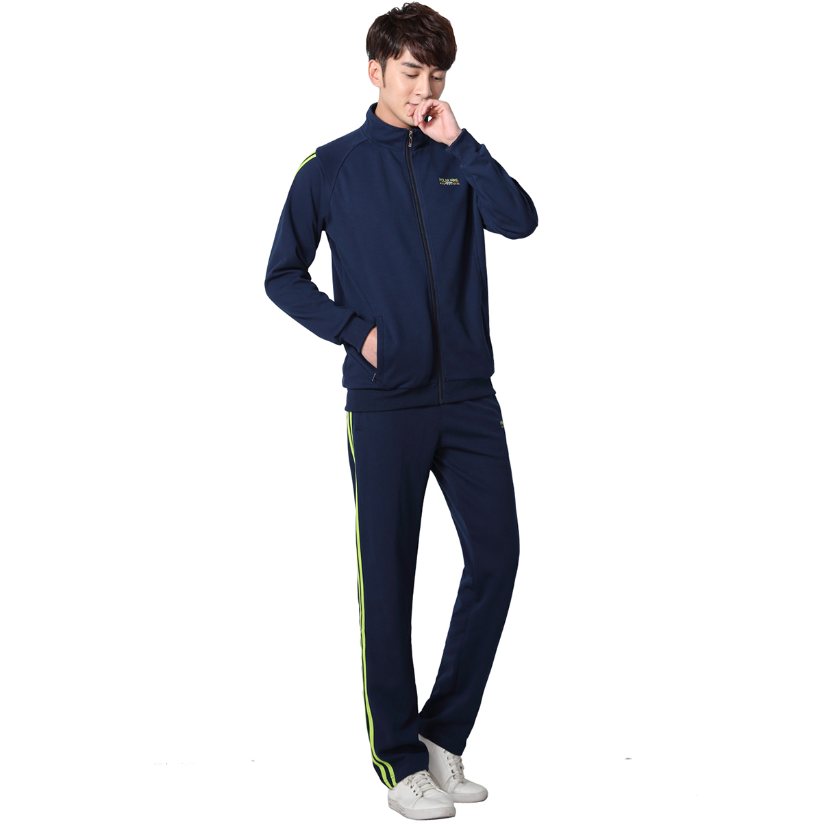 极地火 春秋季运动套装长袖跑步男士运动服情侣休闲服两件套YDY311