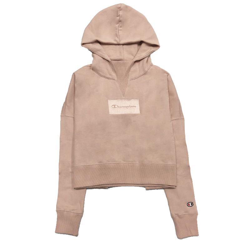 champion 冠军女士秋冬季字母logo连帽长袖卫衣 110853