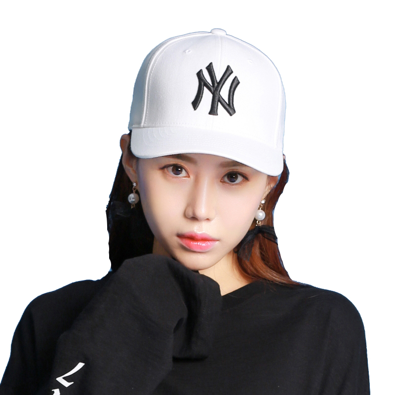 MLB 棒球帽NY洋基队 男女通用白色休闲鸭舌帽子 32CPIF741-50W