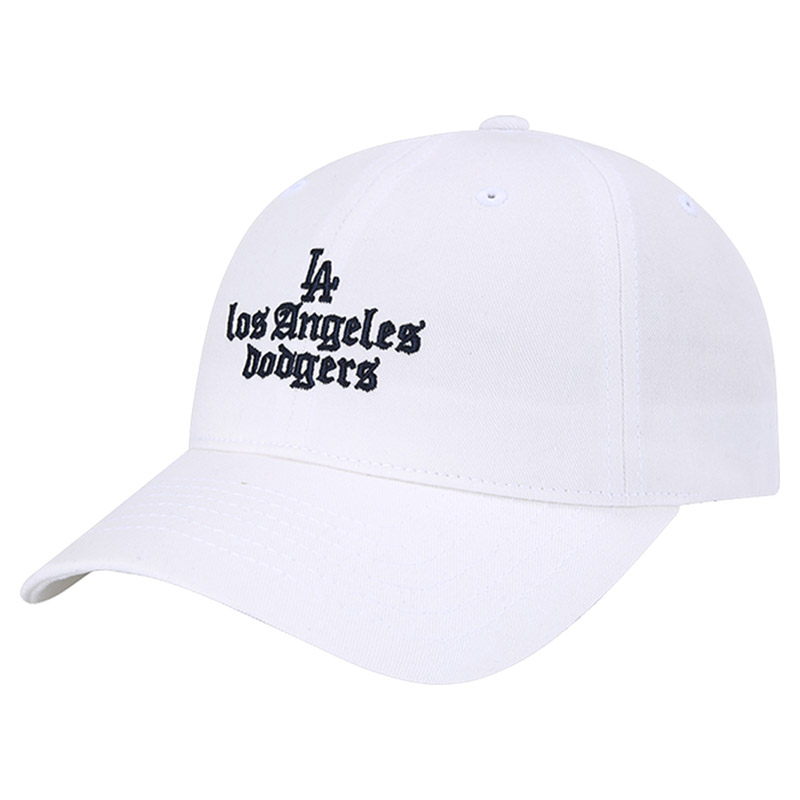MLB 韩国棒球帽LA队 小字串帽纯白潮流帽时尚帽情侣帽 32CPIC811-07W