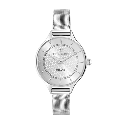 TRUSSARDI T-QUEEN系列编织钢带时尚女士石英手表