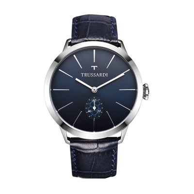 TRUSSARDI T-WORLD系列皮质表带经典时尚休闲石英男士手表