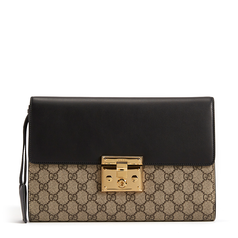 GUCCI/古驰 欧美时尚人造革金属装饰中性款式GG手拿包 其他432125