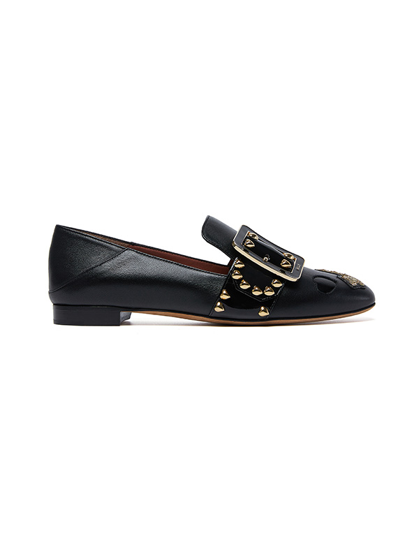 BALLY/巴利 JANELLE饰钥匙爱心铆钉便鞋 6223308