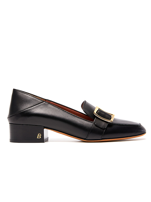 BALLY/巴利 JANELLE黑色女士小牛皮高跟鞋鞋跟高度30MM 6217724