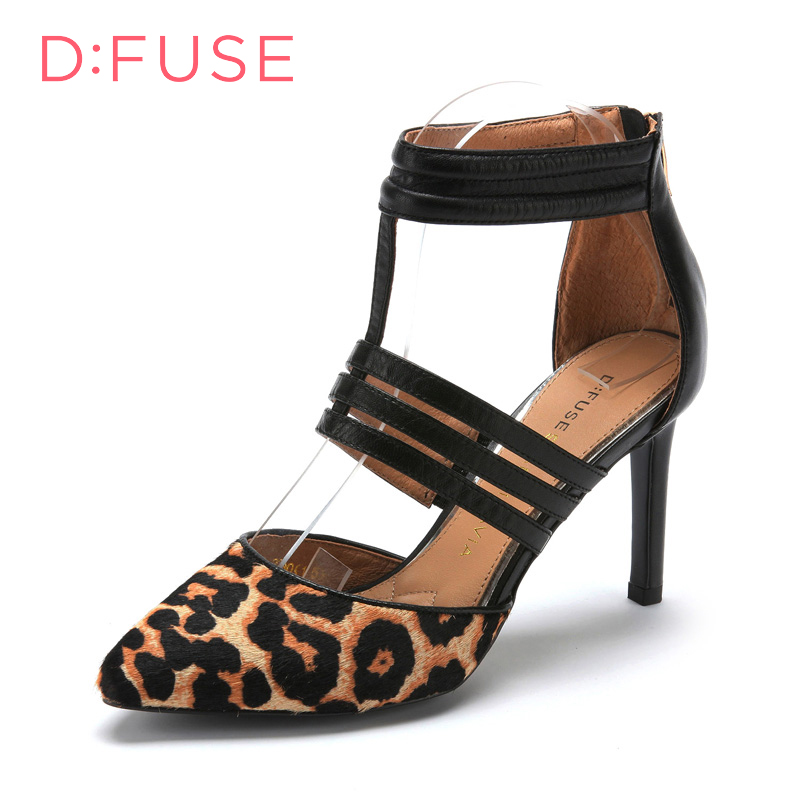迪芙斯D:FUSE尖头高跟性感豹纹单鞋女DF51113059