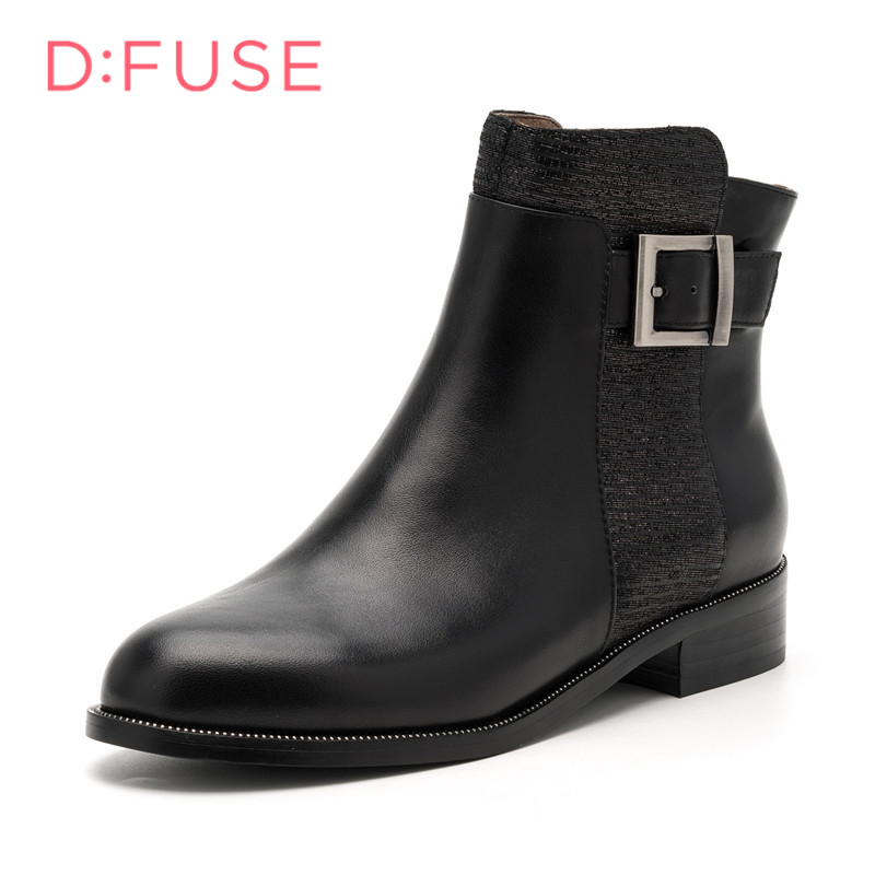 迪芙斯D:FUSE牛皮尖头低跟套脚金属深口女鞋DF64117224_kJJ58