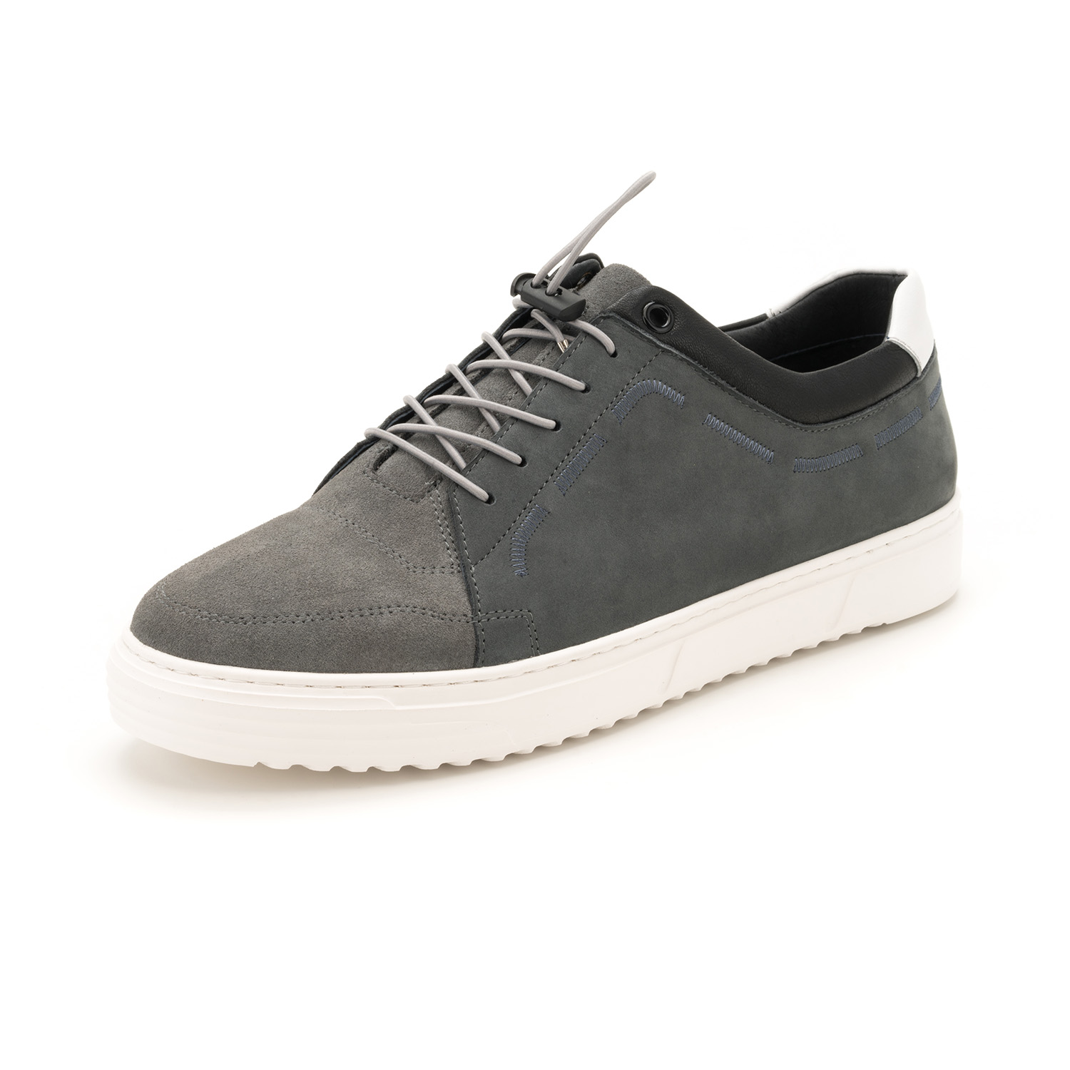 星期六(ST&SAT)男鞋18年新品专柜同款牛反绒圆头平底休闲鞋SS83123020