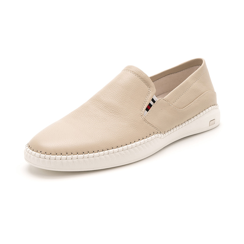 星期六(ST&SAT)男鞋2019年新品牛皮革圆头平底时尚休闲鞋SS92123231