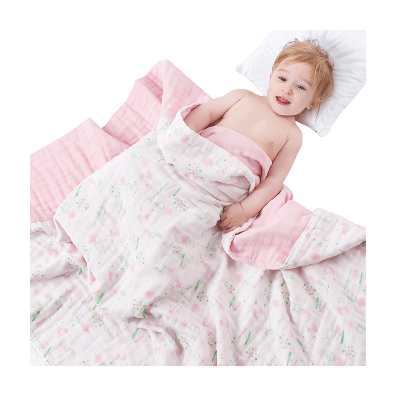 欧孕(OUYUN)婴儿毯子抱毯新生儿宝宝盖毯纱布薄被子儿童小孩夏季毛毯 空调房薄被小毯子