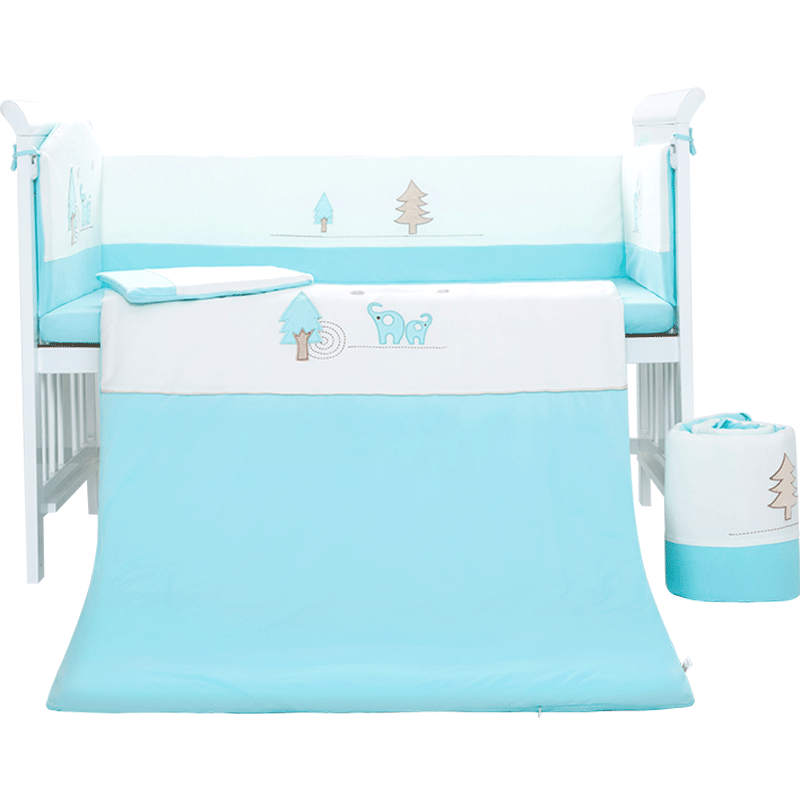 欧孕(OUYUN)婴儿床床围空调房被子新生儿床品宝宝棉被纯棉七件套床品