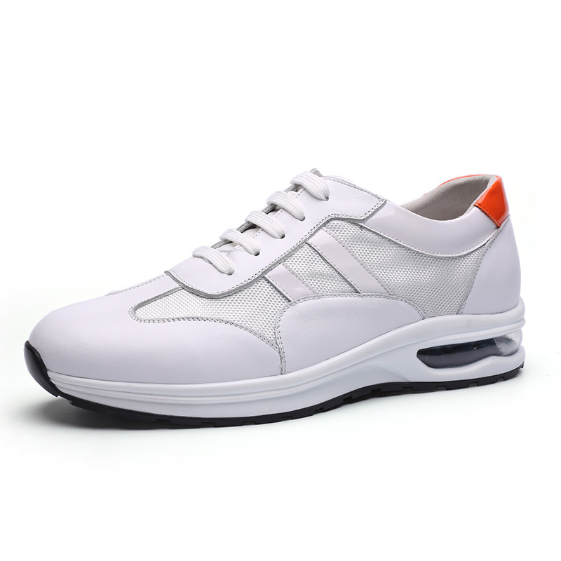 Aolun/澳伦男鞋时尚撞色真皮休闲运动鞋系带透气舒适低帮男士休闲鞋个性潮流